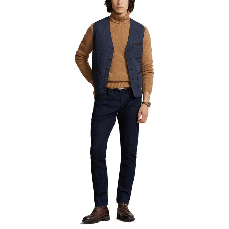 Polo Ralph Lauren Suede-Trim Quilted Vest image number 3